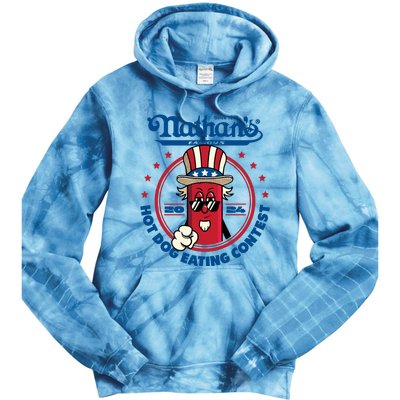 Badlands Booker Wearing 2024 Hot Dog Eating Contest Limited Tie Dye Hoodie