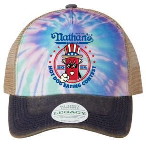 Badlands Booker Wearing 2024 Hot Dog Eating Contest Limited Legacy Tie Dye Trucker Hat