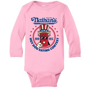 Badlands Booker Wearing 2024 Hot Dog Eating Contest Limited Baby Long Sleeve Bodysuit