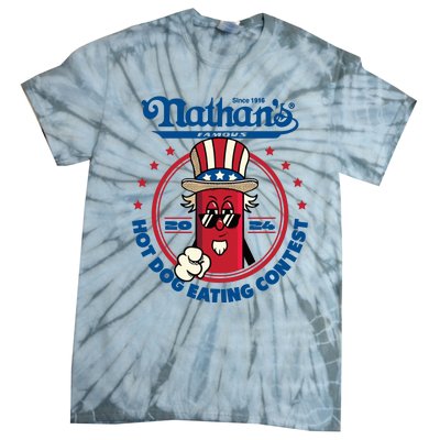 Badlands Booker Wearing 2024 Hot Dog Eating Contest Limited Tie-Dye T-Shirt