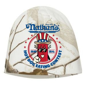 Badlands Booker Wearing 2024 Hot Dog Eating Contest Limited Kati - Camo Knit Beanie