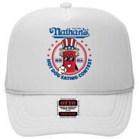 Badlands Booker Wearing 2024 Hot Dog Eating Contest Limited High Crown Mesh Back Trucker Hat