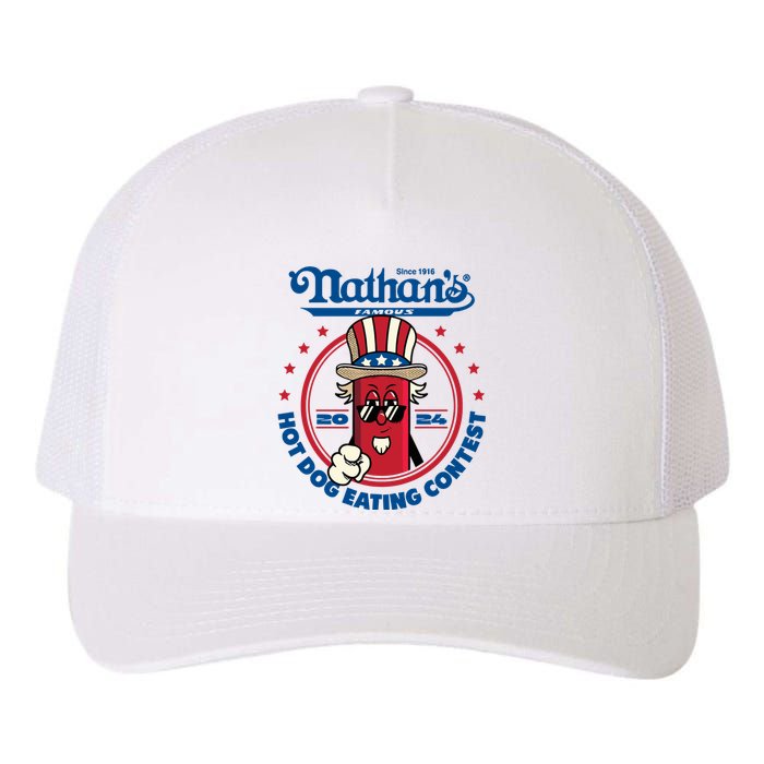 Badlands Booker Wearing 2024 Hot Dog Eating Contest Limited Yupoong Adult 5-Panel Trucker Hat