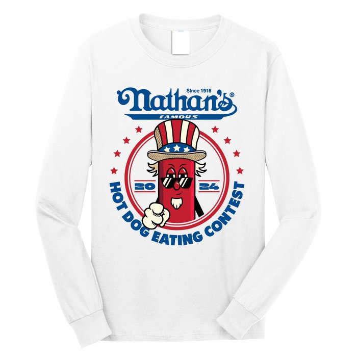 Badlands Booker Wearing 2024 Hot Dog Eating Contest Limited Long Sleeve Shirt