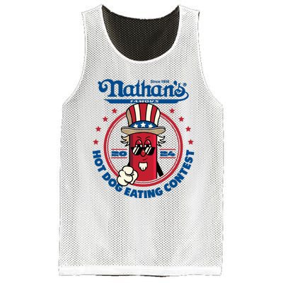 Badlands Booker Wearing 2024 Hot Dog Eating Contest Limited Mesh Reversible Basketball Jersey Tank