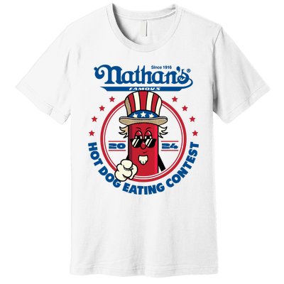 Badlands Booker Wearing 2024 Hot Dog Eating Contest Limited Premium T-Shirt