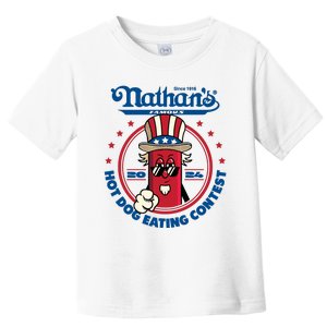 Badlands Booker Wearing 2024 Hot Dog Eating Contest Limited Toddler T-Shirt