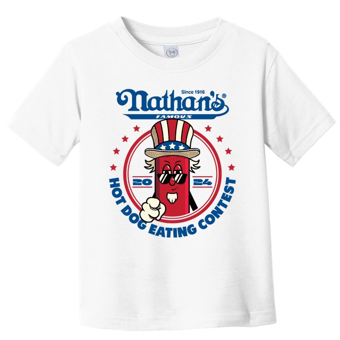 Badlands Booker Wearing 2024 Hot Dog Eating Contest Limited Toddler T-Shirt