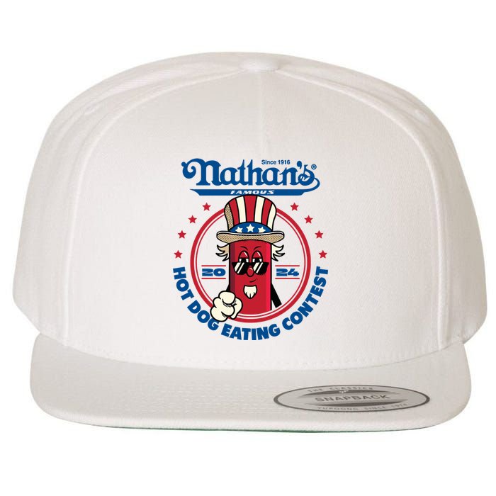 Badlands Booker Wearing 2024 Hot Dog Eating Contest Limited Wool Snapback Cap