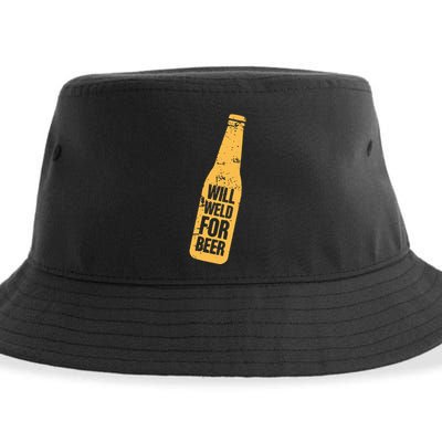 Beer Bottle Will Weld For Beer Alcohol Enthusiast Sustainable Bucket Hat