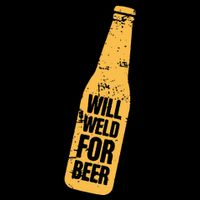 Beer Bottle Will Weld For Beer Alcohol Enthusiast Button