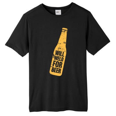 Beer Bottle Will Weld For Beer Alcohol Enthusiast Tall Fusion ChromaSoft Performance T-Shirt