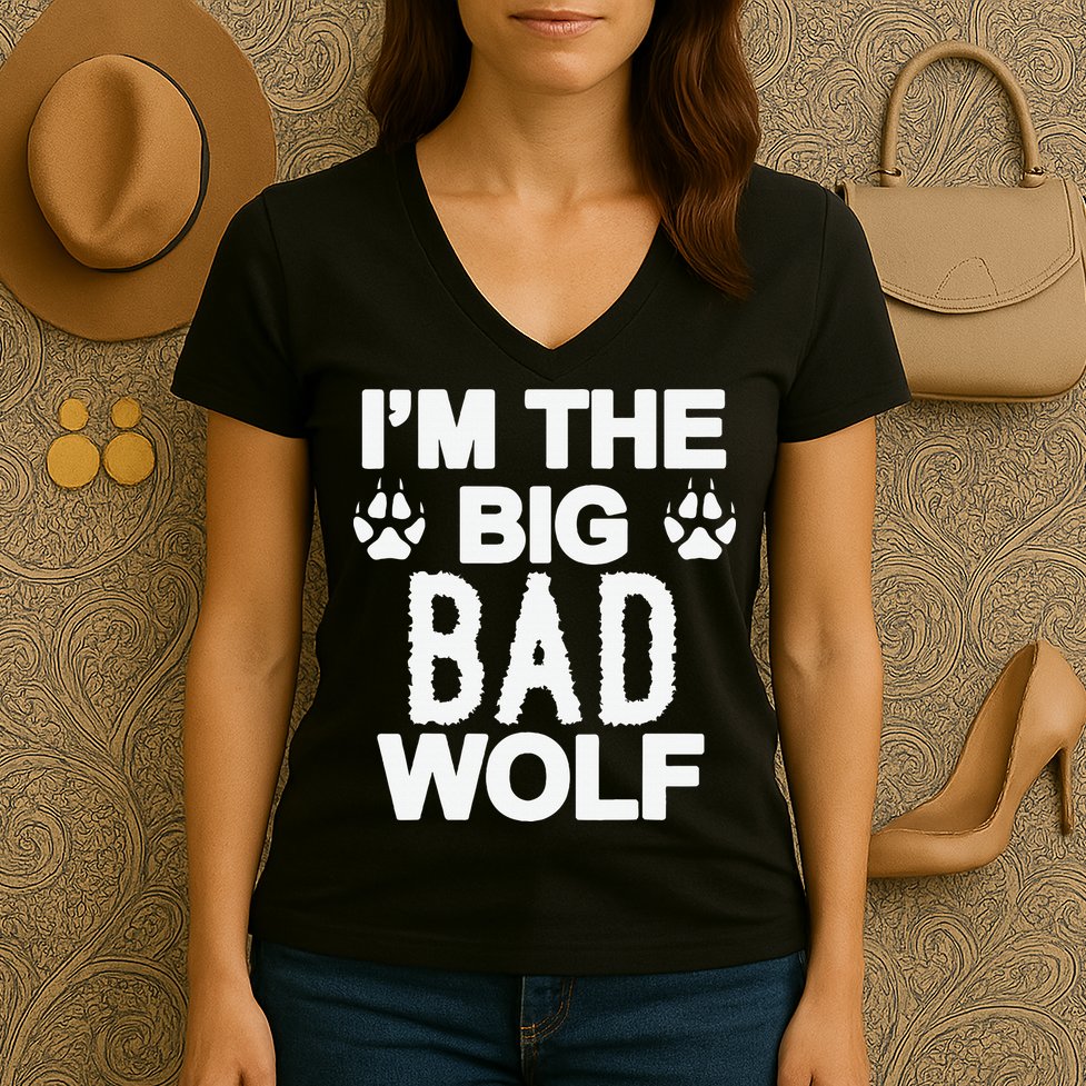 Big Bad Werewolf Wolf Lover Dog Women's V-Neck T-Shirt