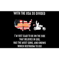 Bigfoot Biker With The Usa So Divided Bumper Sticker