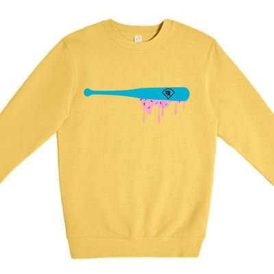 Baseball Bat With Sprinkles Drip Premium Crewneck Sweatshirt