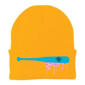 Baseball Bat With Sprinkles Drip Knit Cap Winter Beanie