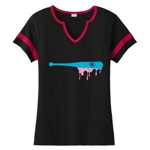 Baseball Bat With Sprinkles Drip Ladies Halftime Notch Neck Tee