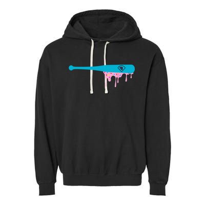 Baseball Bat With Sprinkles Drip Garment-Dyed Fleece Hoodie