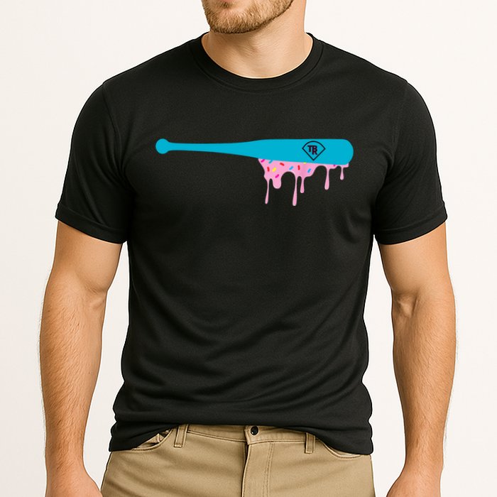 Baseball Bat With Sprinkles Drip Performance Shirt