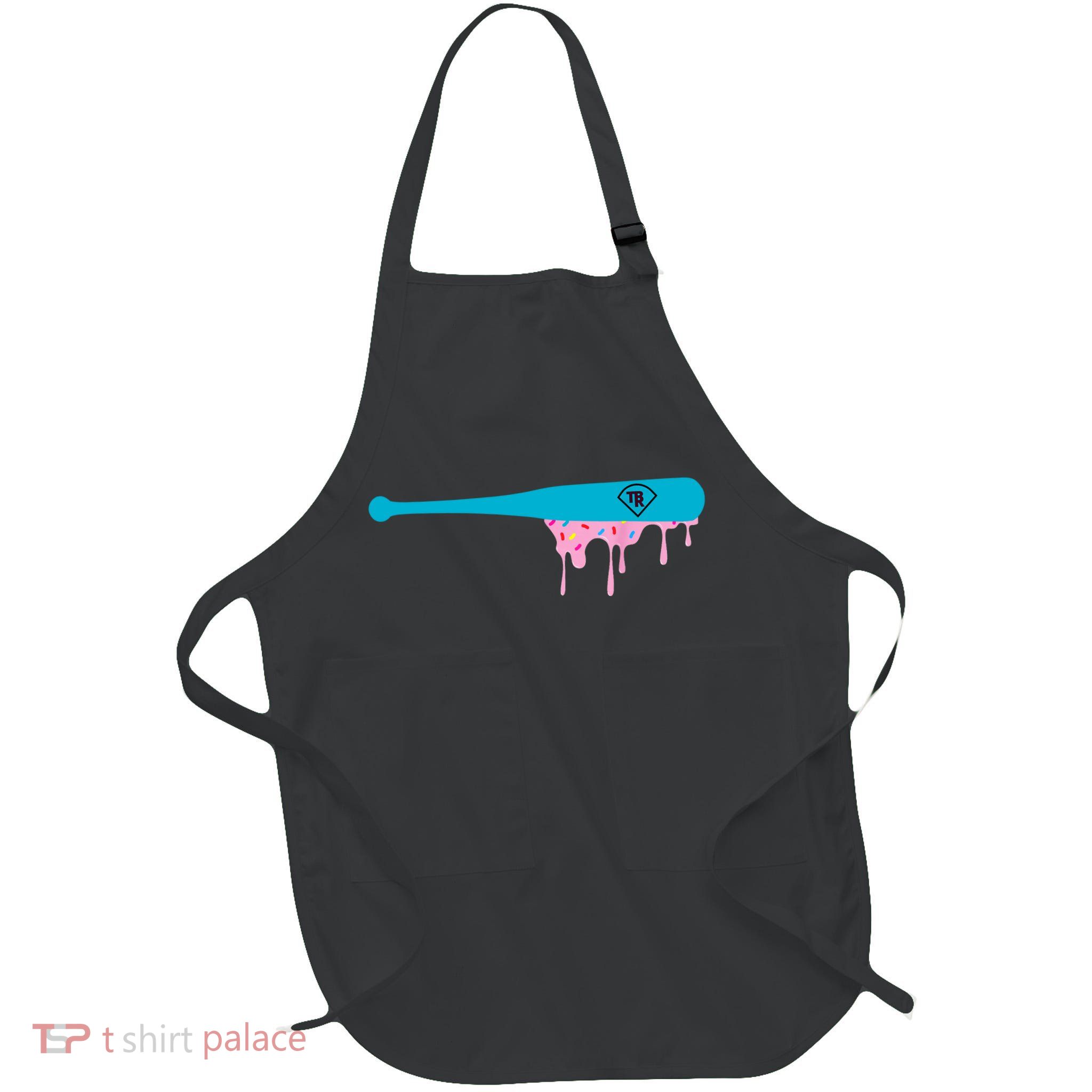 Baseball Bat With Sprinkles Drip Full-Length Apron With Pockets