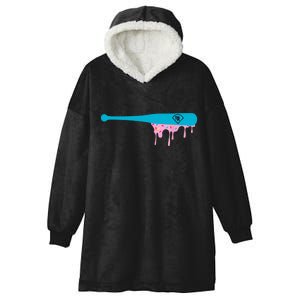 Baseball Bat With Sprinkles Drip Hooded Wearable Blanket