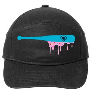 Baseball Bat With Sprinkles Drip 7-Panel Snapback Hat