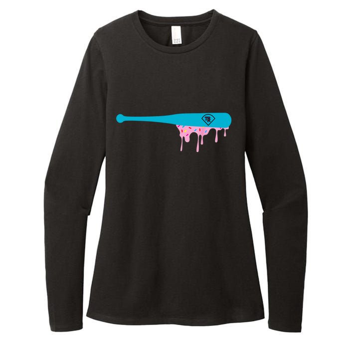 Baseball Bat With Sprinkles Drip Womens CVC Long Sleeve Shirt