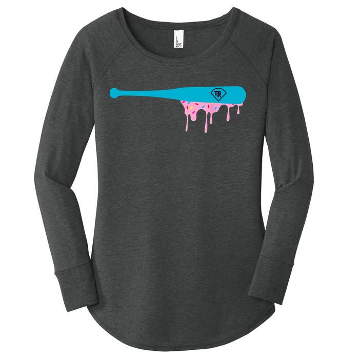 Baseball Bat With Sprinkles Drip Women's Perfect Tri Tunic Long Sleeve Shirt