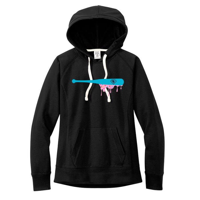 Baseball Bat With Sprinkles Drip Women's Fleece Hoodie