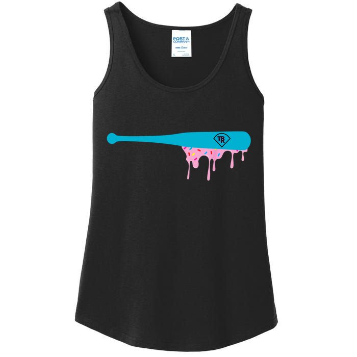 Baseball Bat With Sprinkles Drip Ladies Essential Tank