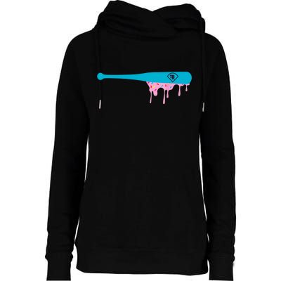 Baseball Bat With Sprinkles Drip Womens Funnel Neck Pullover Hood