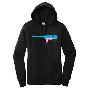 Baseball Bat With Sprinkles Drip Women's Pullover Hoodie