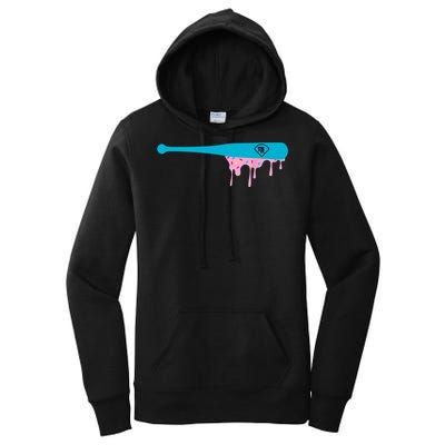 Baseball Bat With Sprinkles Drip Women's Pullover Hoodie