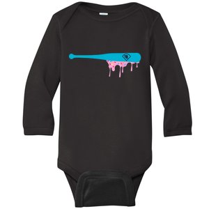 Baseball Bat With Sprinkles Drip Baby Long Sleeve Bodysuit