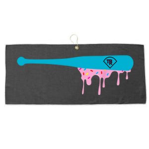 Baseball Bat With Sprinkles Drip Large Microfiber Waffle Golf Towel