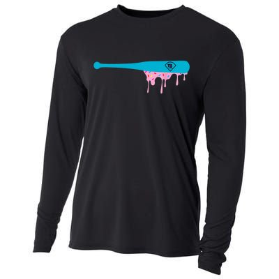 Baseball Bat With Sprinkles Drip Cooling Performance Long Sleeve Crew