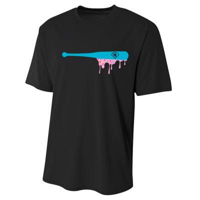 Baseball Bat With Sprinkles Drip Performance Sprint T-Shirt