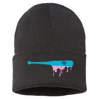 Baseball Bat With Sprinkles Drip Sustainable Knit Beanie