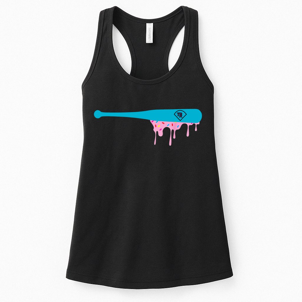 Baseball Bat With Sprinkles Drip Womens Tank Top