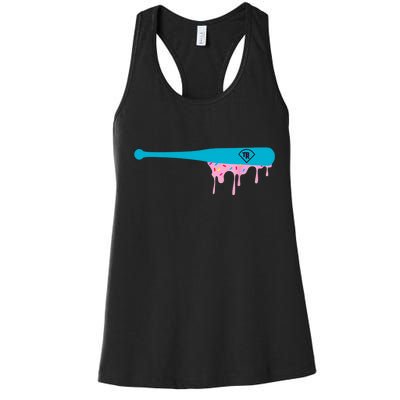 Baseball Bat With Sprinkles Drip Women's Racerback Tank