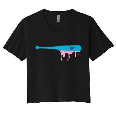 Baseball Bat With Sprinkles Drip Women's Crop Top Tee