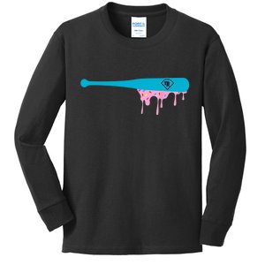 Baseball Bat With Sprinkles Drip Kids Long Sleeve Shirt