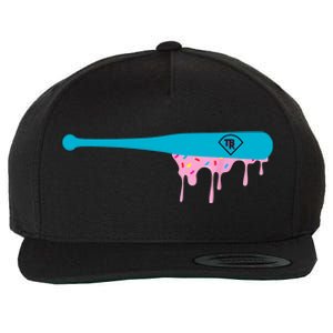 Baseball Bat With Sprinkles Drip Wool Snapback Cap