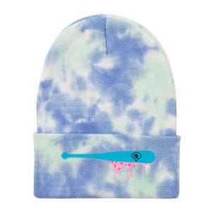 Baseball Bat With Sprinkles Drip Tie Dye 12in Knit Beanie