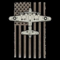 B17 Bomber WW2 Plane Aircraft USA Flag Veteran Pilot Gift Women's Crop Top Tee