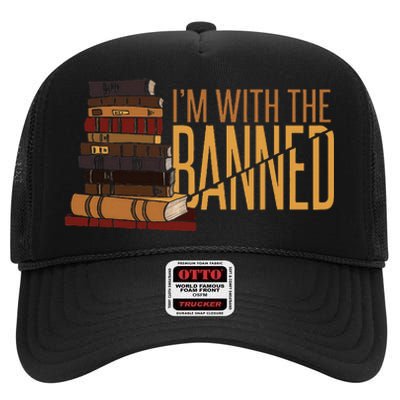 Banned Books Week Librarian IM With The Banned High Crown Mesh Back Trucker Hat