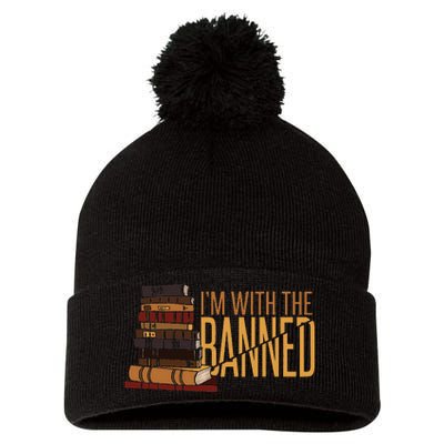 Banned Books Week Librarian IM With The Banned Pom Pom 12in Knit Beanie