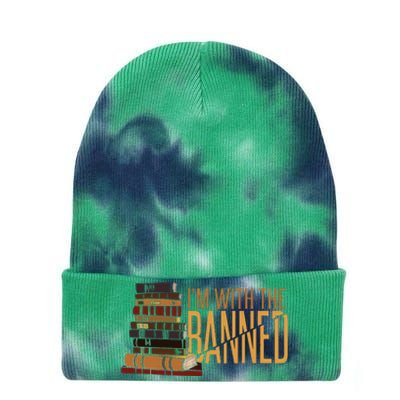 Banned Books Week Librarian IM With The Banned Tie Dye 12in Knit Beanie