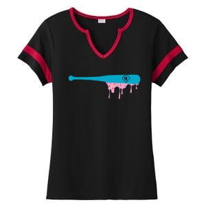 Baseball Bat With Sprinkles Drip Ladies Halftime Notch Neck Tee