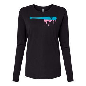 Baseball Bat With Sprinkles Drip Womens Cotton Relaxed Long Sleeve T-Shirt